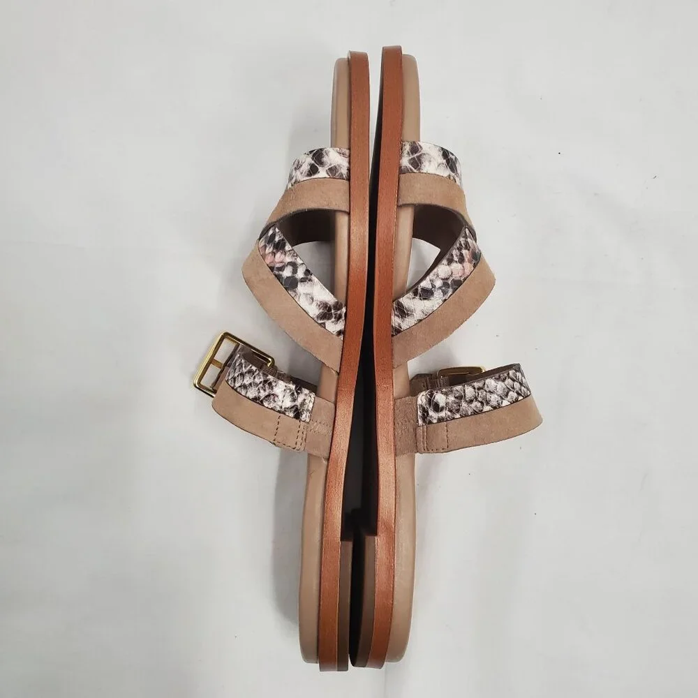 Cole‎ Haan Women's Python-Print Fairen Grand Slide Flat Sandals Size 7.5 B - Picture 12 of 16